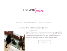 Tablet Screenshot of lifewithjoanne.com